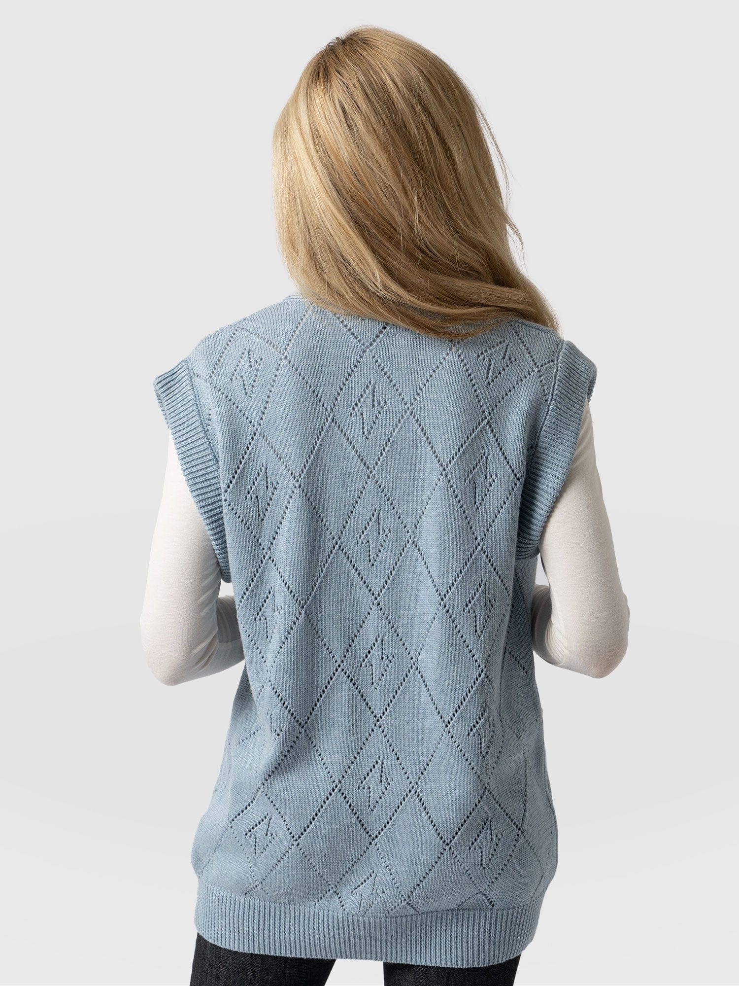 Electra Vest Pale Blue - Women's Vests | Saint + Sofia® UK